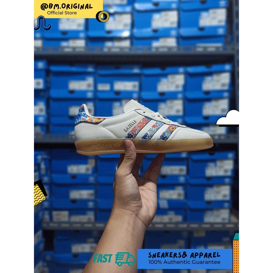 Adidas Gazelle Indoor Liberty London Off White Gold Metallic Gum JH7370