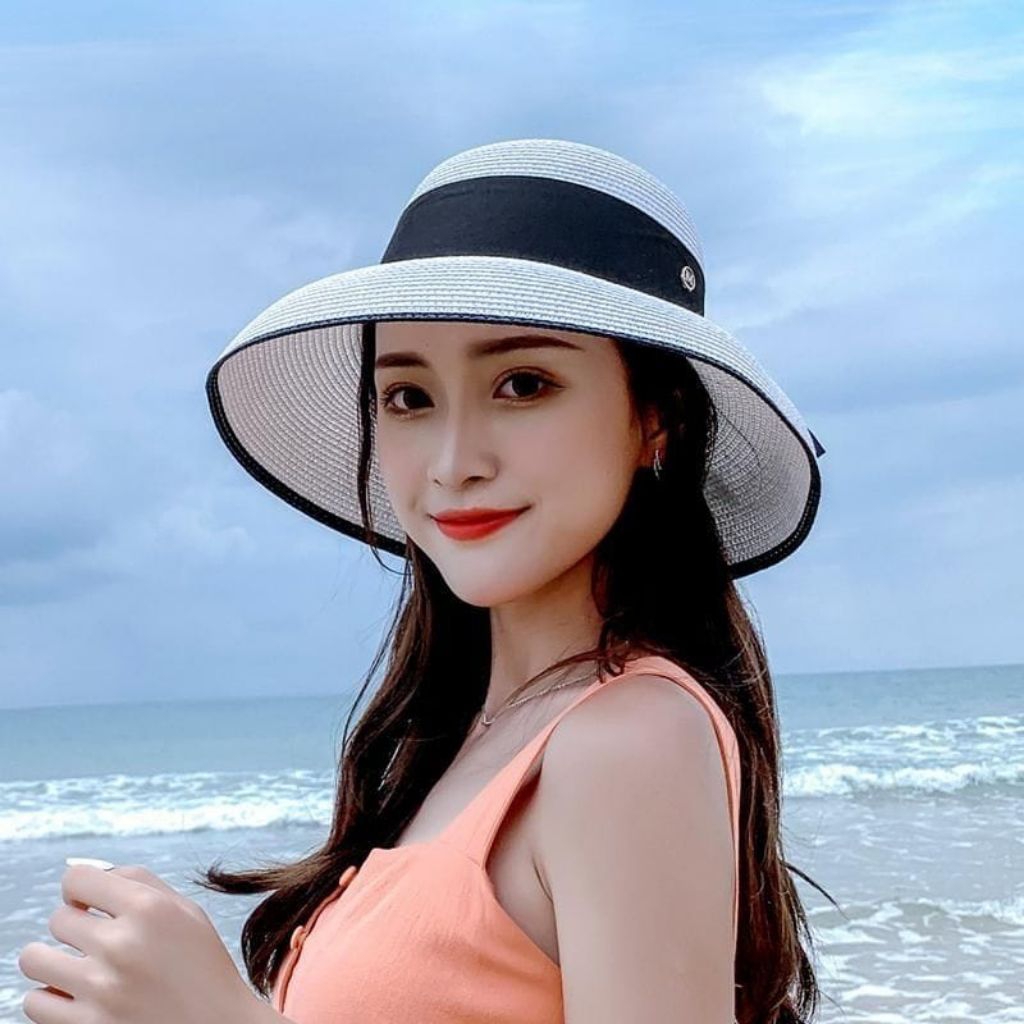 topi pantai fashion wanita elegance