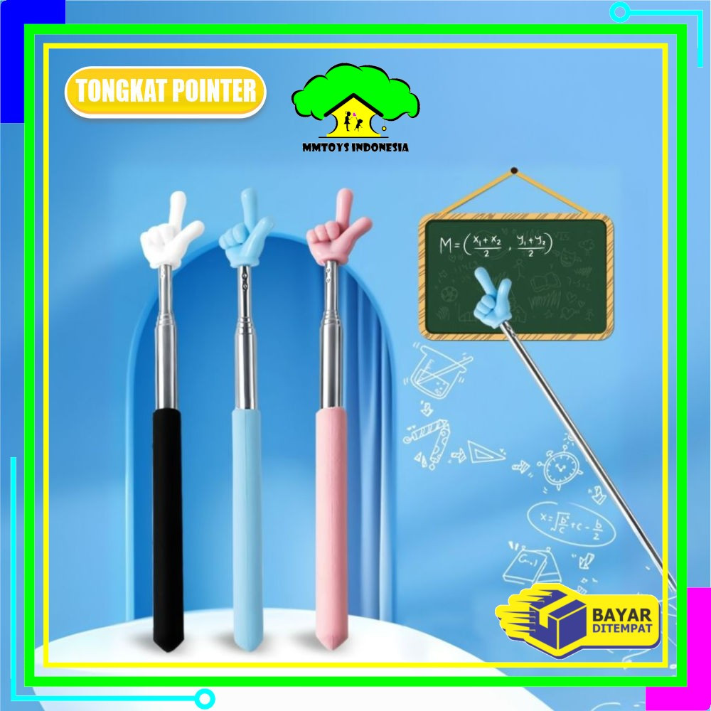 

MI-A123 Tongkat Alat Pengajaran Penunjuk Papan Tulis Teleskopik Praktis / Tongkat Jari Lucu Teleskopik Alat Stationery Serbaguna