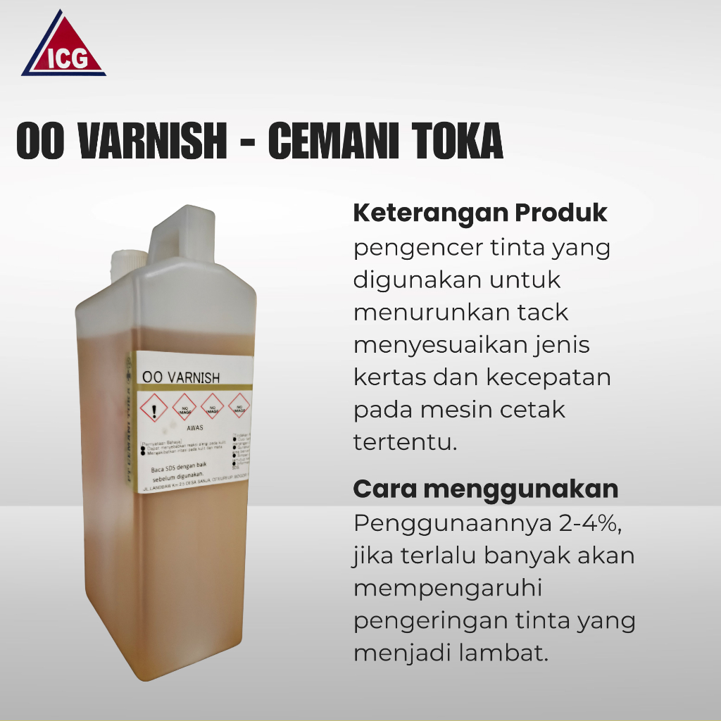 OO Varnish - Cemani Toka / Pengencer Tinta