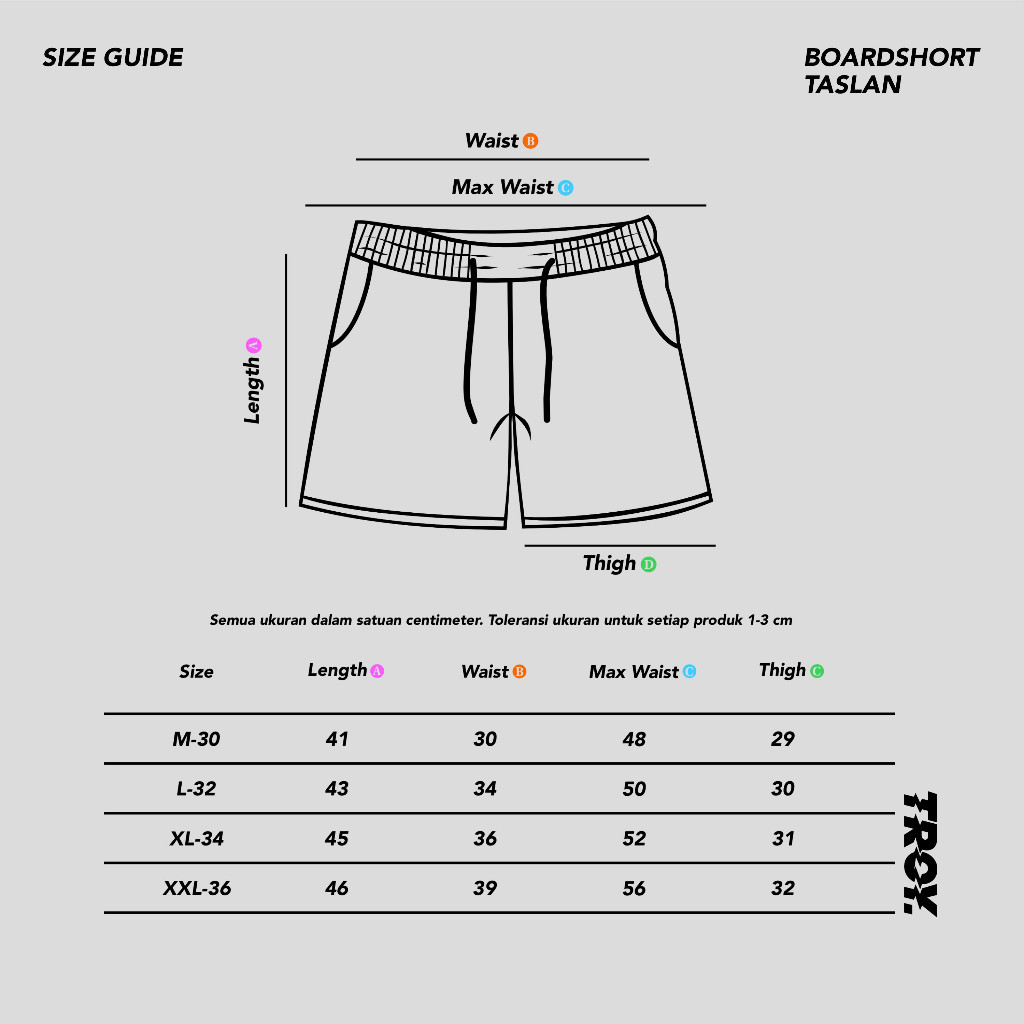 Troy Company Boardshort Black Stabbed - Celana Pendek Hitam PTD 3237