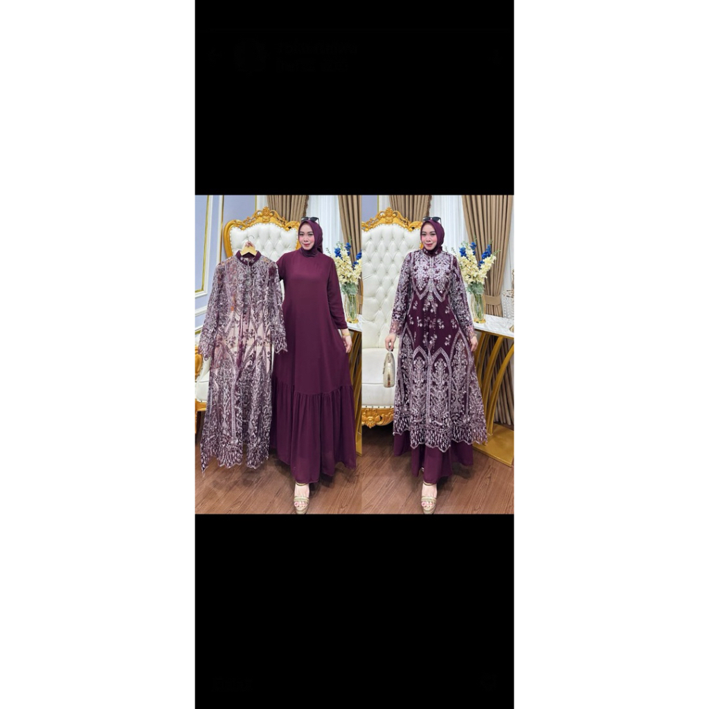 GAUN/GAMIS ROMPI LEPAS PAYET MUTIARA (GAUN PESTA/NIKAHAN/YASINAN/ACARA KELUARGA DLL)