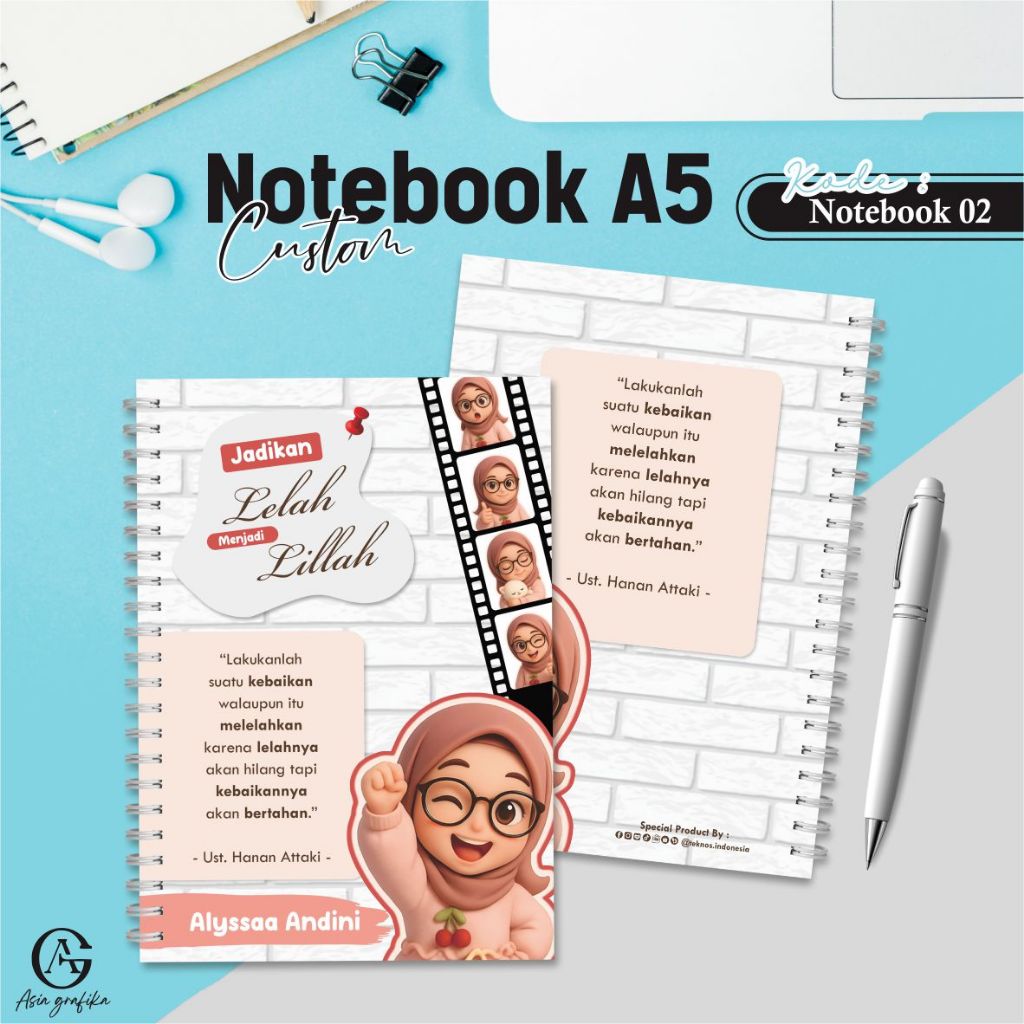 

Notebook A5 Custom Desain Spiral Kekinian - Diary 100 Halaman - Buku Catatan - Sekolah - Kantor
