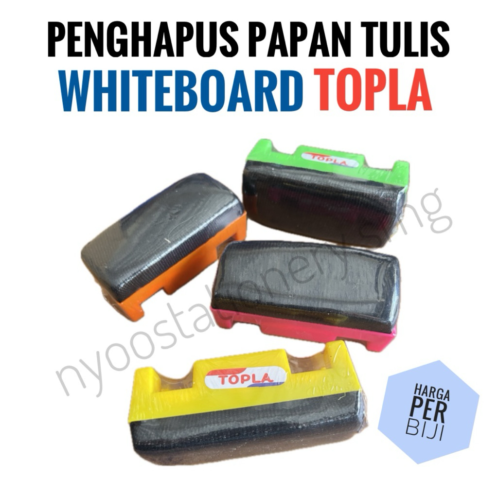 

(1 PC) TERMURAH! PENGHAPUS PAPAN TULIS WHITEBOARD TOPLA WARNA WARNI ERASER WHITEBOARD