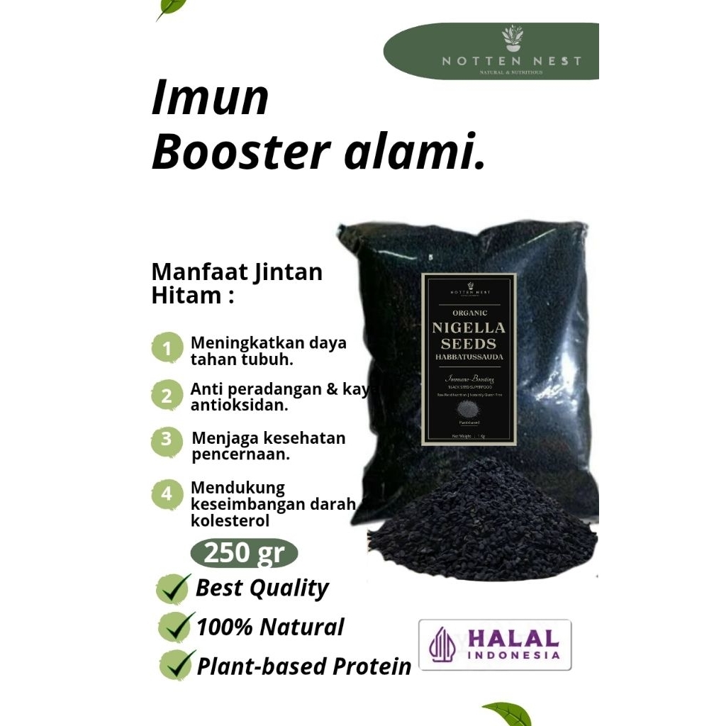 

Habbatussauda (Jinten Hitam) Original - Biji Nigella Sehat 1kg 500g 250g 100g