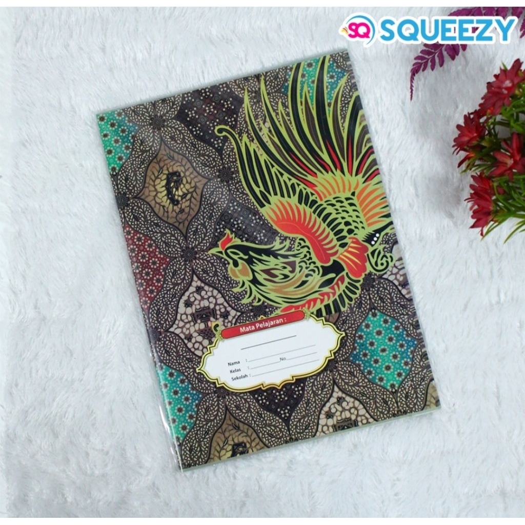 

SQ - Sampul buku Padi kwarto Batik Print nama isi 20lbr per pak