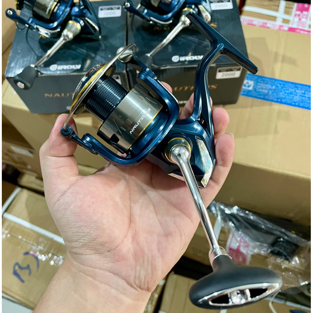 REEL IROLY NAUTILUS SW CARBON WORM SHAFT POWER HANDLE