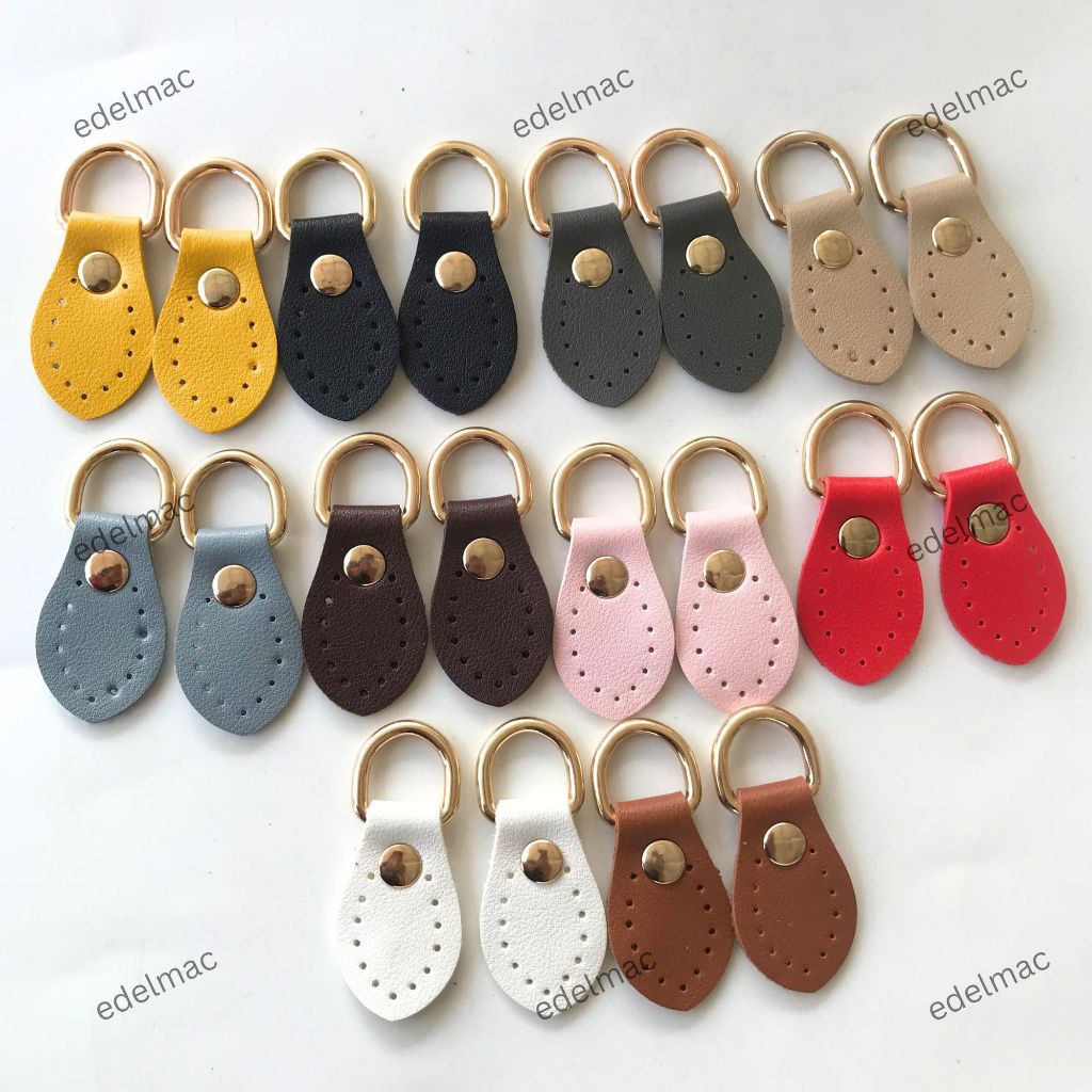 2pc Ring D Kupingan Bentuk Lancip Tali Tas Selempang Handbag Rajut Jahit tangan Aksesoris