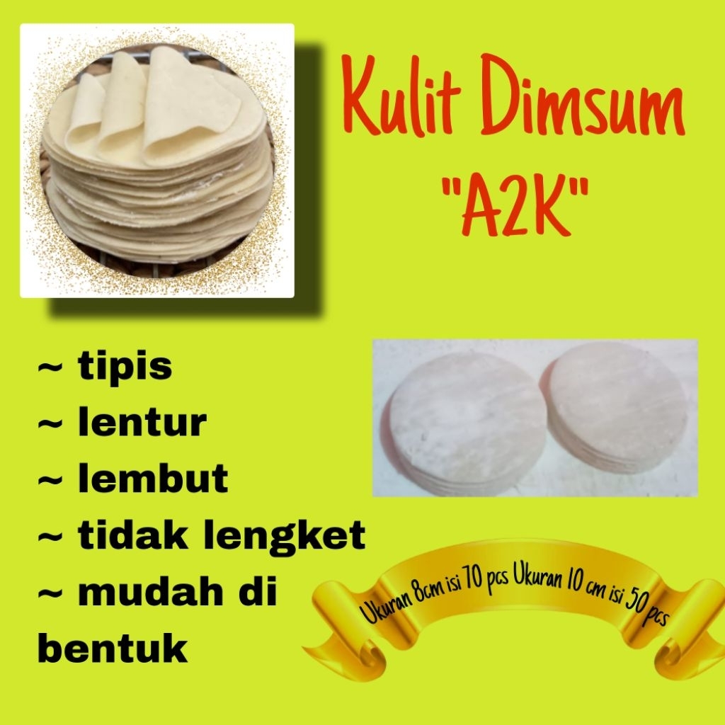 

Kulit dimsum halal tipis gyoza siomay lembut halal anti lengket isi 70