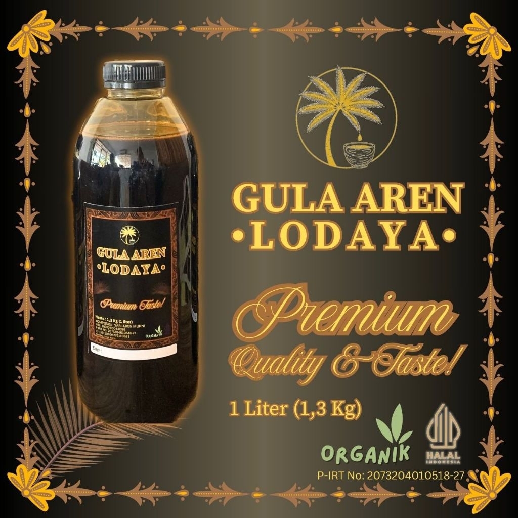

GULA AREN CAIR MURNI PREMIUM BERKUALITAS, Grade A, Sangat kental tidak encer, 1 liter, tanpa campuran glukosa/pemanis buatan.