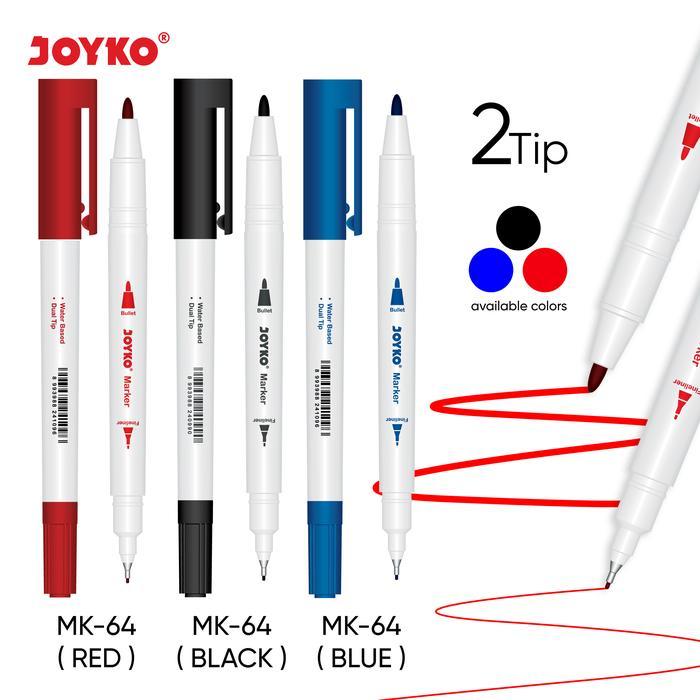 

Color Marker Penanda Spidol Berwarna Joyko MK-64 Dual Tip (12 Pcs)