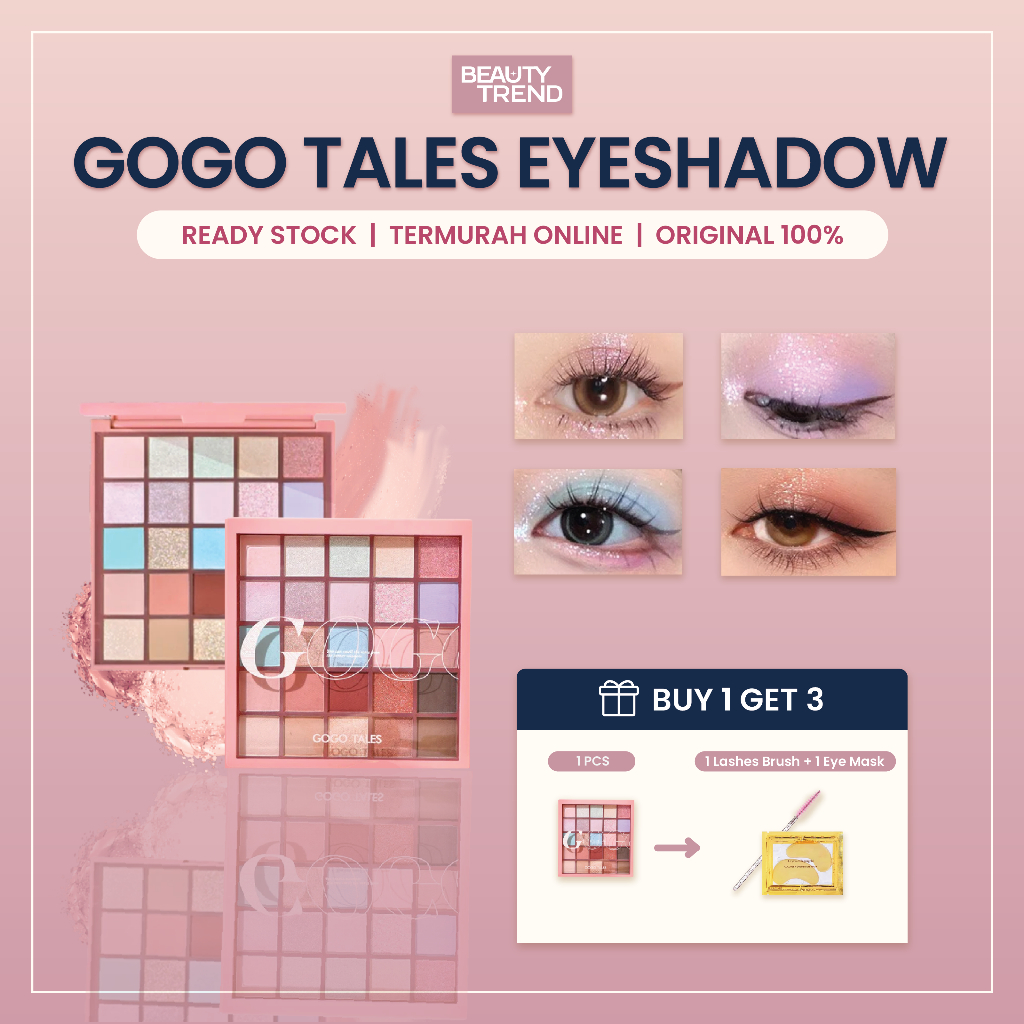 [BPOM ORI] Gogo Tales Eyeshadow Gogo Tales 25 Colors Eyeshadow Palette Gogo Tales Play Color GT778