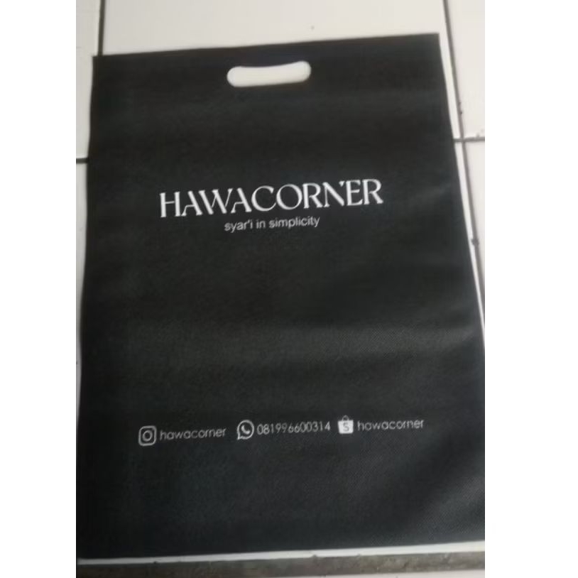 

1 HARI BERES Tas Spunbond 75gsm Model PLONG Oval 30x40 Tas kain Spunbond/ Tas Goodie bag/ Tas Souvenir/ Tas Sablon/ Tote Bag