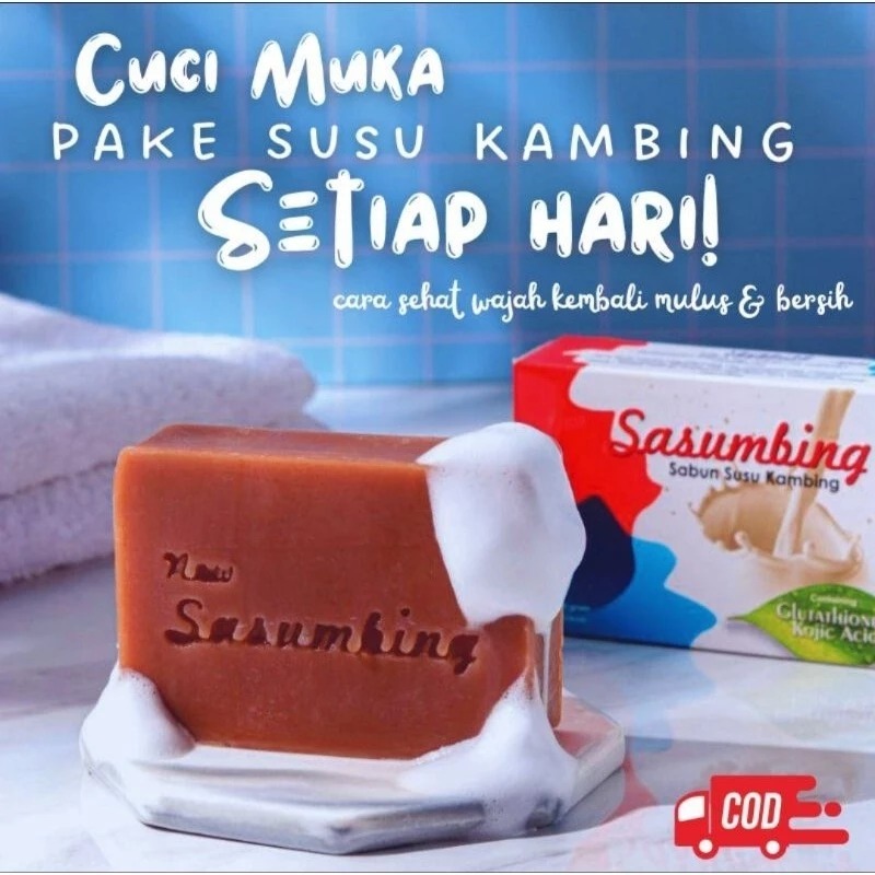 Sabun Susu Kambing New Sasumbing Ori Bpom Wajah Glowing Bebas Jerawat dan Flek Hitam