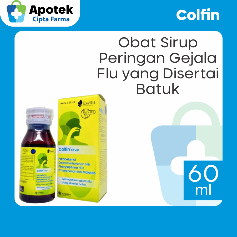 Colfin Sirup Paracetamol Parasetamol Dextromethorphan Obat Flu Pilek Hidung Tersumbat Demam Penurun 