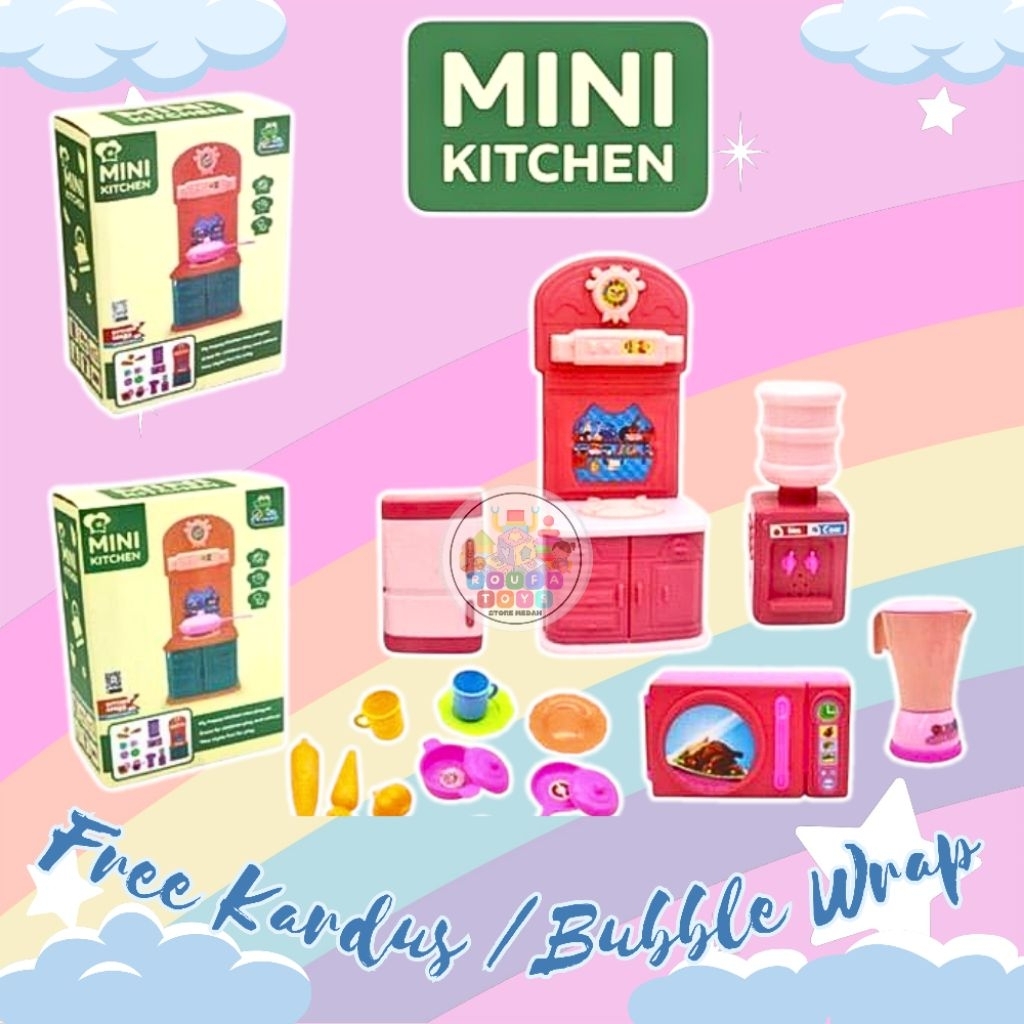 Mainan Anak Perempuan Kitchen Set Mini / Mainan Mini Kitchen / Mainan Anak Kitchen Set Blender & Gal