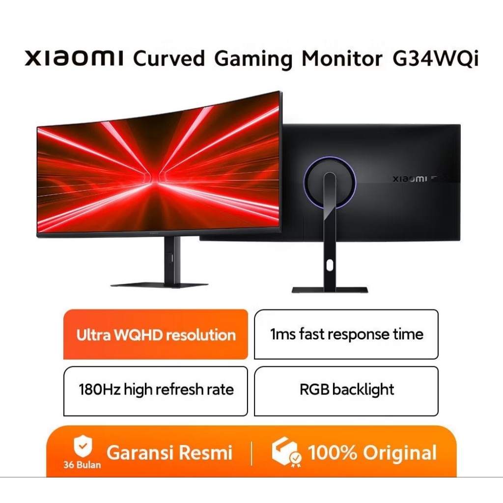 XIAOMI CURVED GAMING MONITOR G34WQi