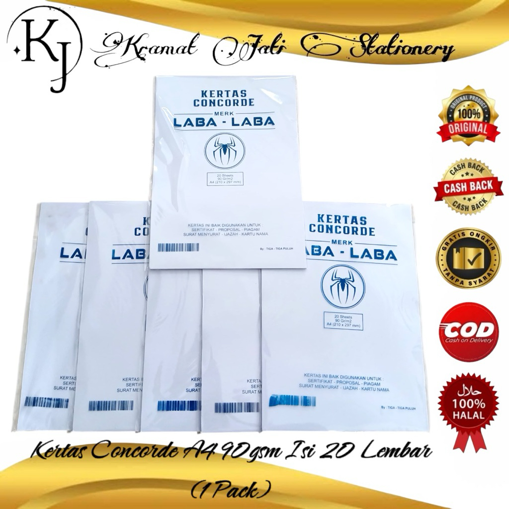 

Kertas Concorde A4 90gsm Isi 20 Lembar (1 Pack)