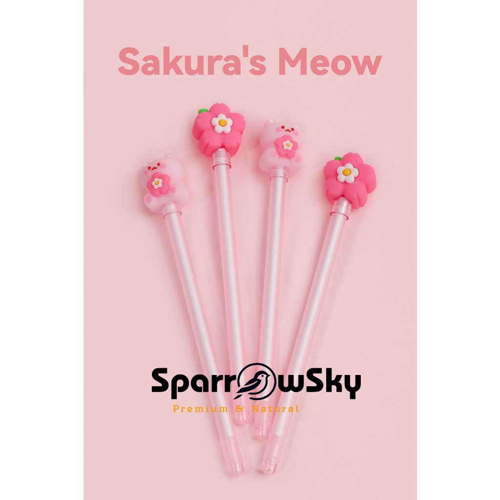 

SPARROW KUKI Pen Silikon / Silicone Pen / Pen Karakter Lucu Cantik CAT BLOOSOM (7074)