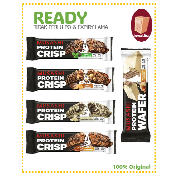 

Musashi Protein Crisp Bar - Protein Bar - 100% ORIGINAL - BARANG READY DIKIRIM - Made in New Zealand