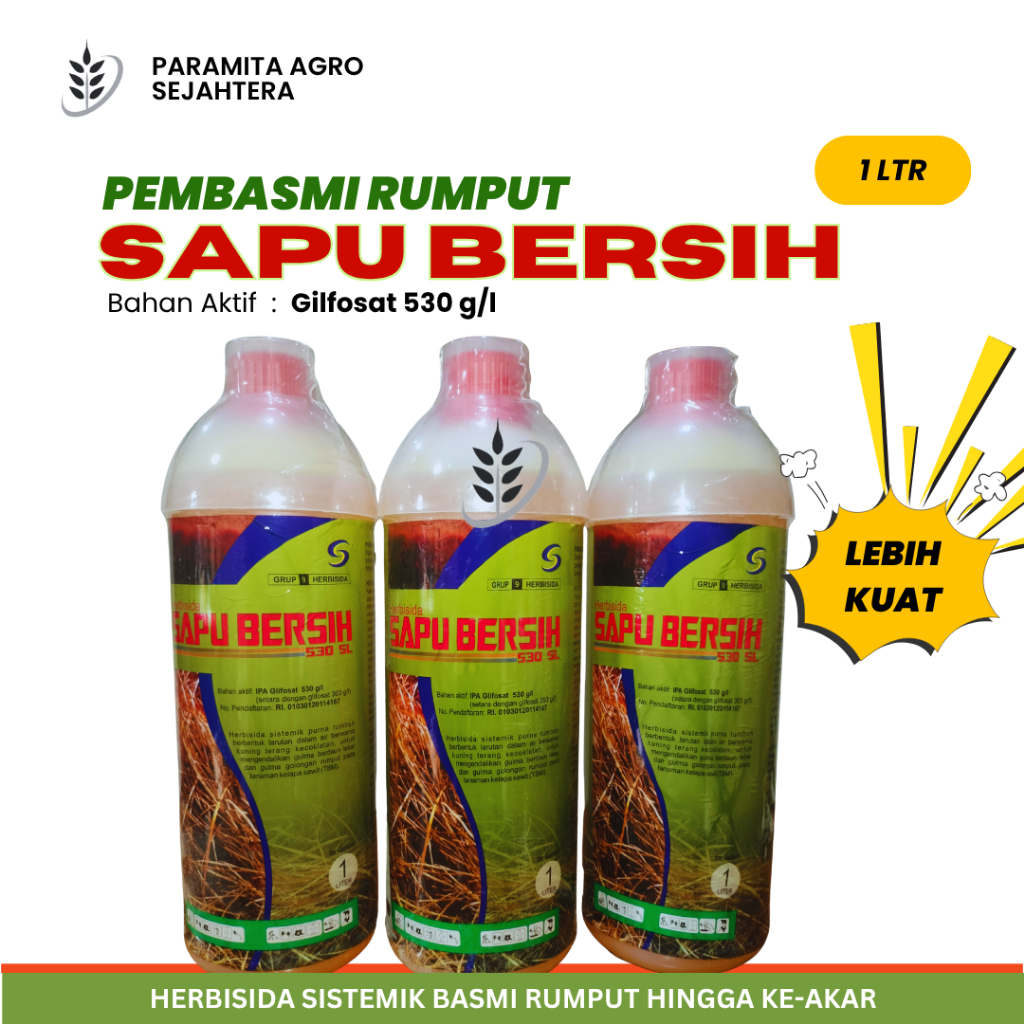HERBISIDA RUMPUT SAPU BERSIH 530 SL 1 LITER / Sapu Bersih Racun Rumput