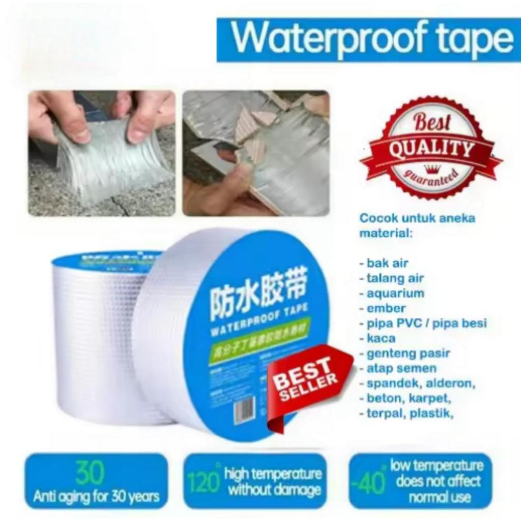LAKBAN ANTI BOCOR 5 CM & 10 CM X 5M / LAKBAN WATERPROOF ALUMUNIUM FOIL SUPER
