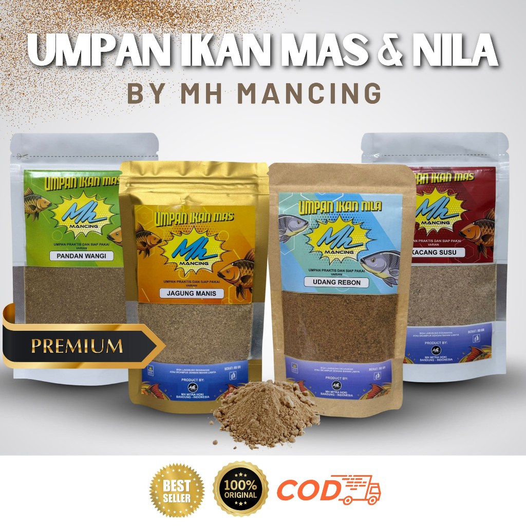 UMPAN PELET IKAN MAS DAN IKAN NILA SIAP PAKAI MH MANCING