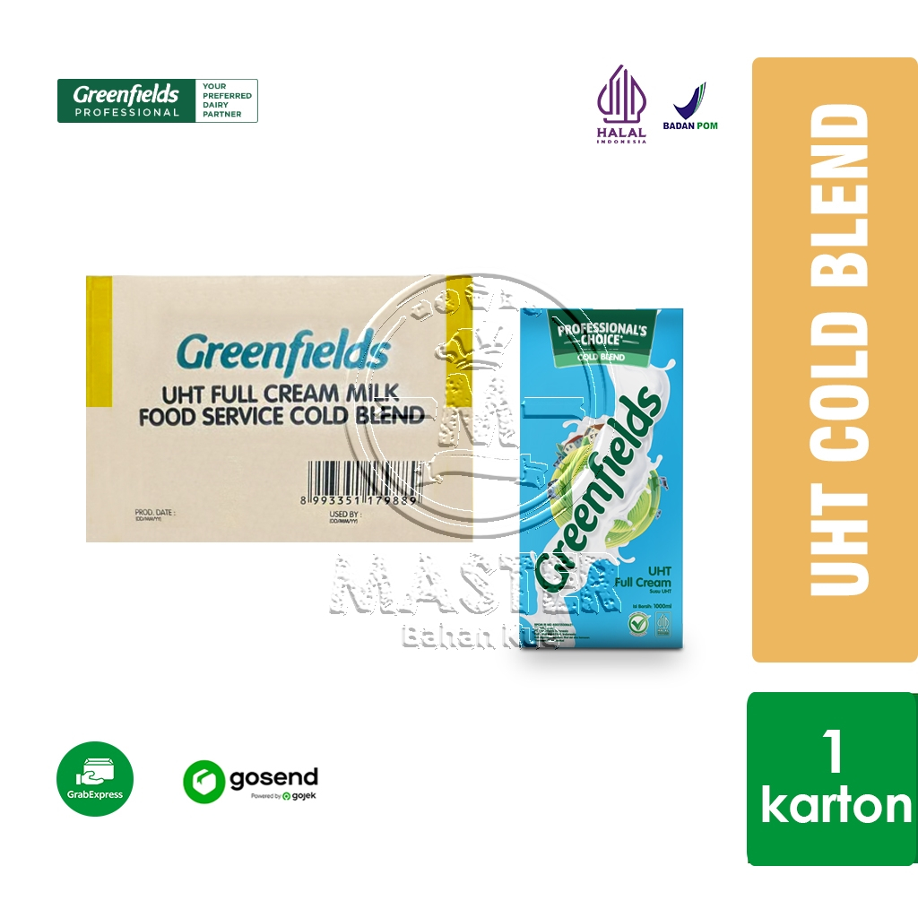 

Susu Greenfields UHT COLD BLEND 1L x 1 Karton Professional's Choice Milk Full Cream [KHUSUS INSTANT]