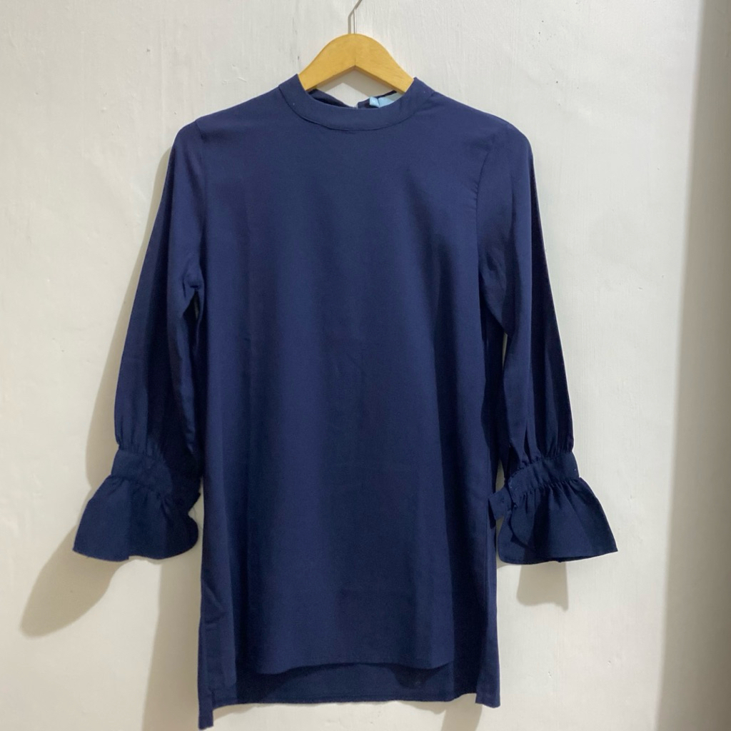 PRELOVED BLOUSE NAVY