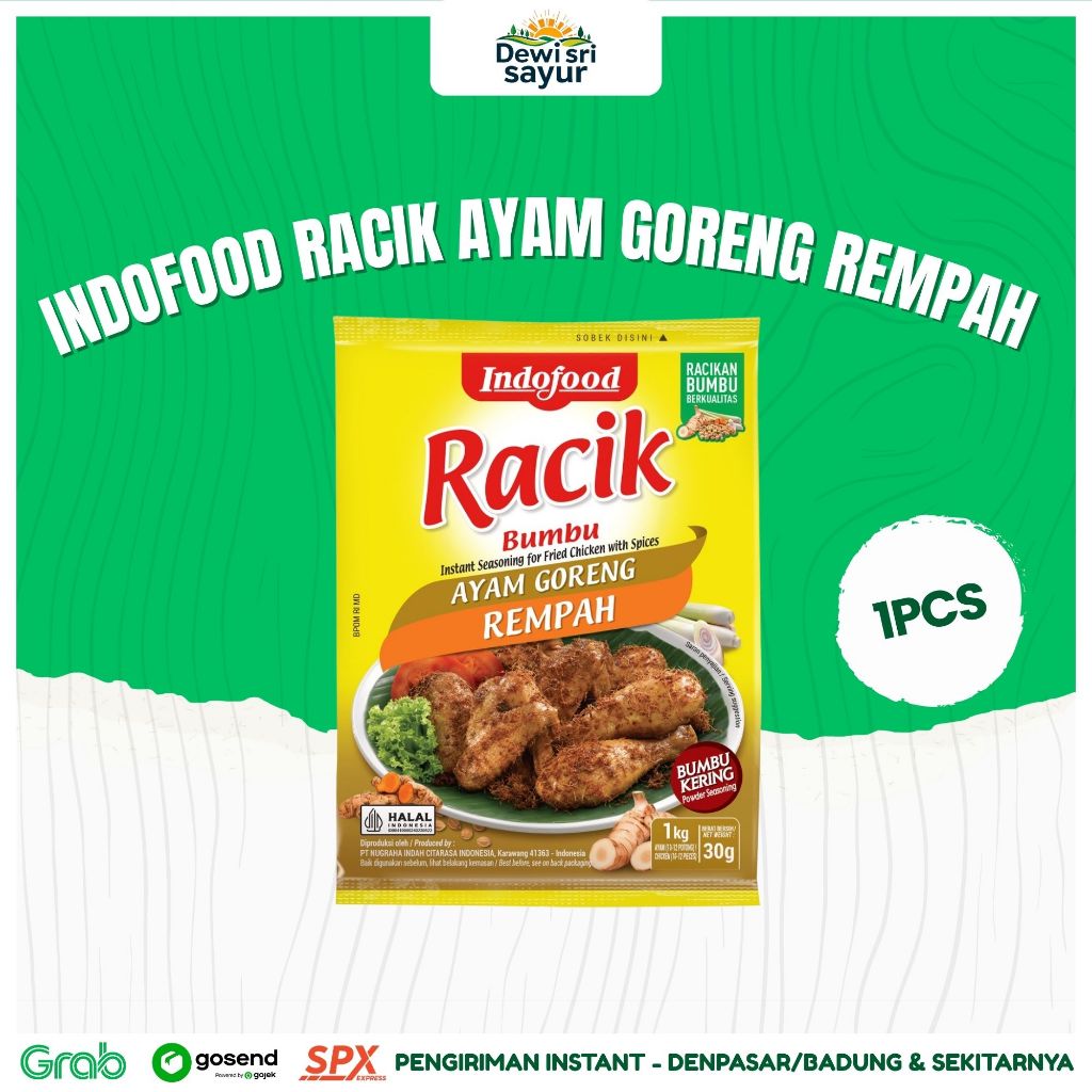 

Indofood Racik Ayam Goreng Rempah 1 pcs – Dewi Sri Sayur