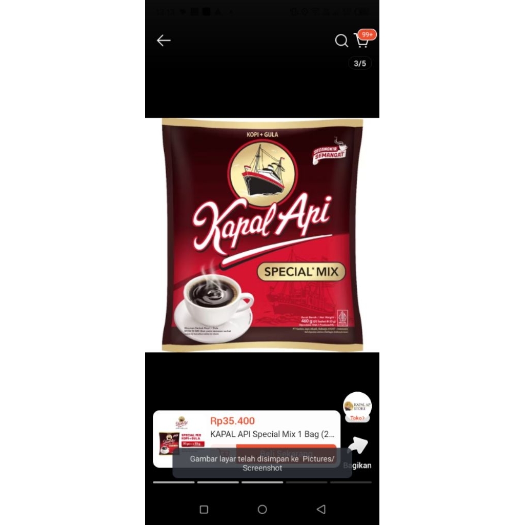 

kapal api special mix 20 pcs × 23g (2 renceng)