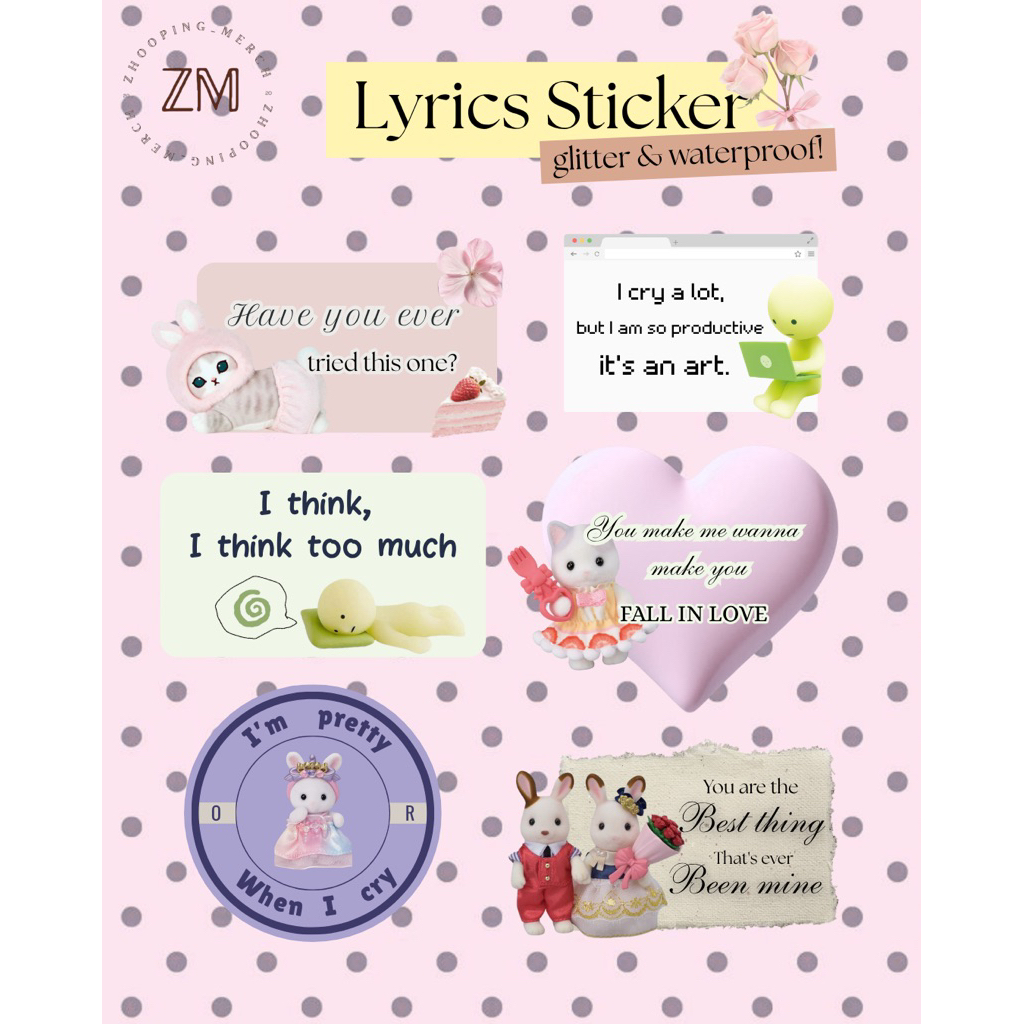 

LYRIC STICKER TRINKETS, SABRINA OLIVIA TAYLOR