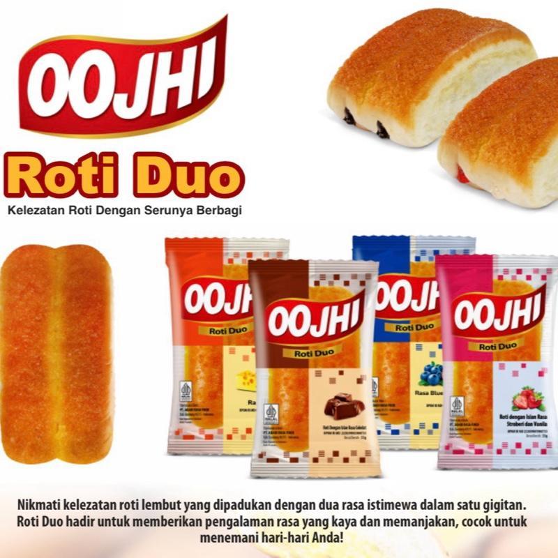 

OOJHI Roti Duo Rasa Bluberi & Yogurt Isi Selai Kelezatan Roti Lembut Dengan Rasa Unik Manis Sedikit Asam Cocok Untuk Menyegarkan Momen Anda