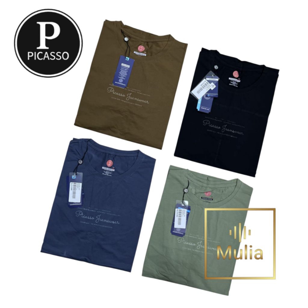 New!! Baju Kaos Pria Picasso Spandex ORIGINAL Premium Quality