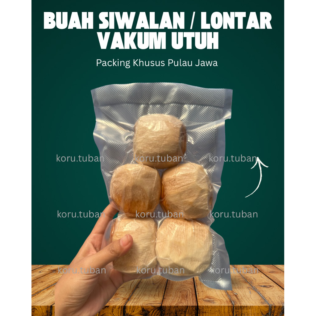 BUAH SIWALAN / LONTAR VAKUM KUPAS BATOK BELUM DIKUPAS