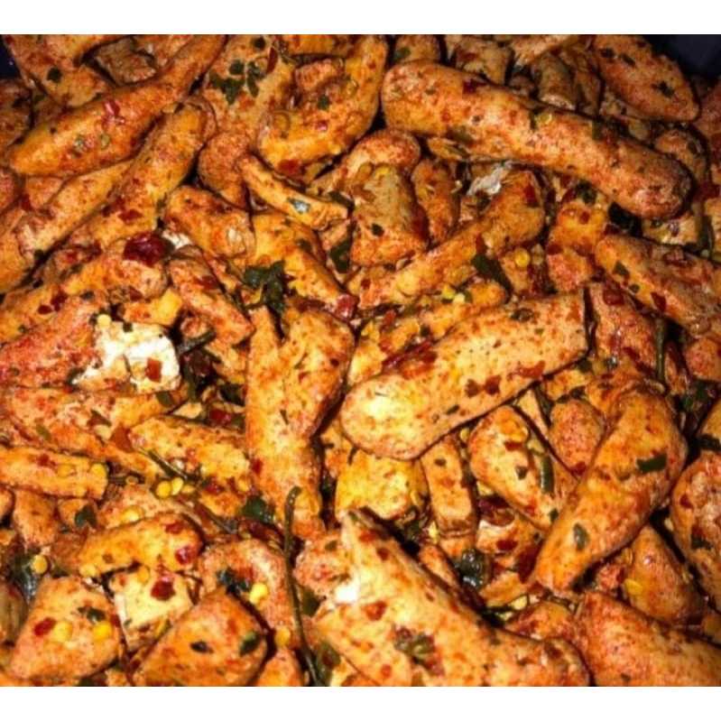 

BASRENG PEDAS DAUN JERUK 1KG RENYAHHH TEXTUR BAGUS