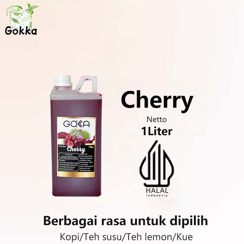 

Gokka Cherry Syarup 1l - Sirup Cherry Gokka - Halal