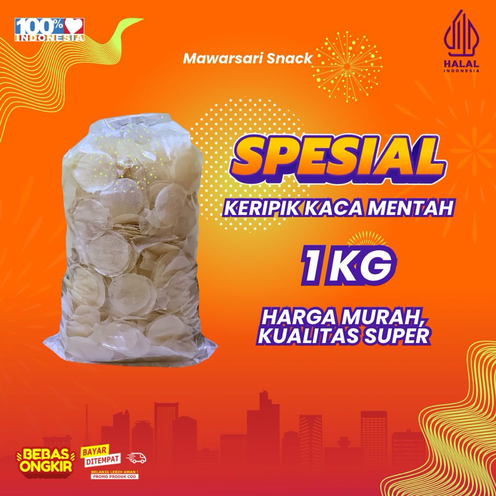 

Keripik Kaca Mentah Pikca 1 Kg Ready Stok