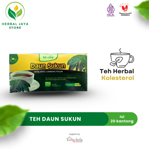 

Teh herbal daun sukun griya herba isi 20 kantong teh celup untuk membantu menurunkan kolesterol