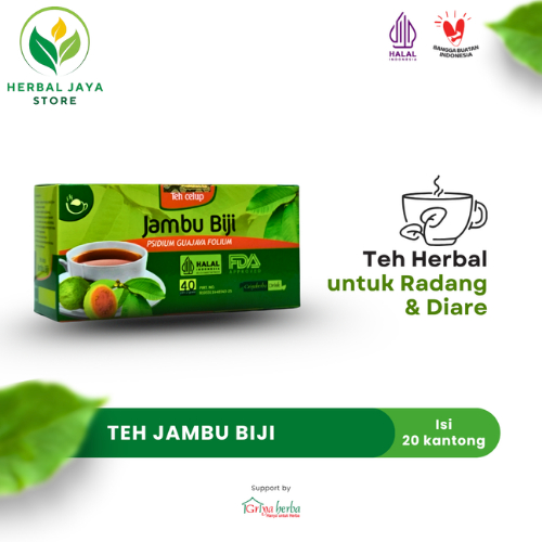 

Teh Herbal Jambu biji Griya Herba untuk daya tahan tubuh alami dan radang dan stop diare halal