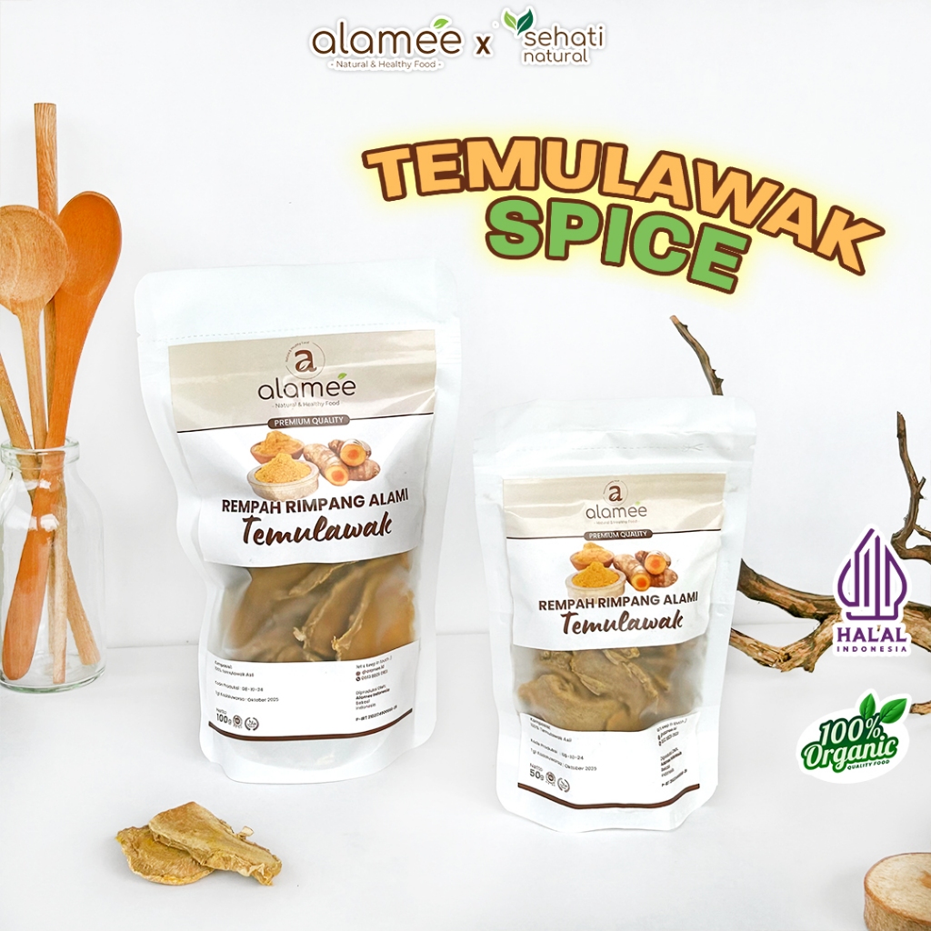 

ALAMEE Temulawak Kering Dried Curcuma Rempah Rimpang Organic Alami Siap Saji 50 Gr