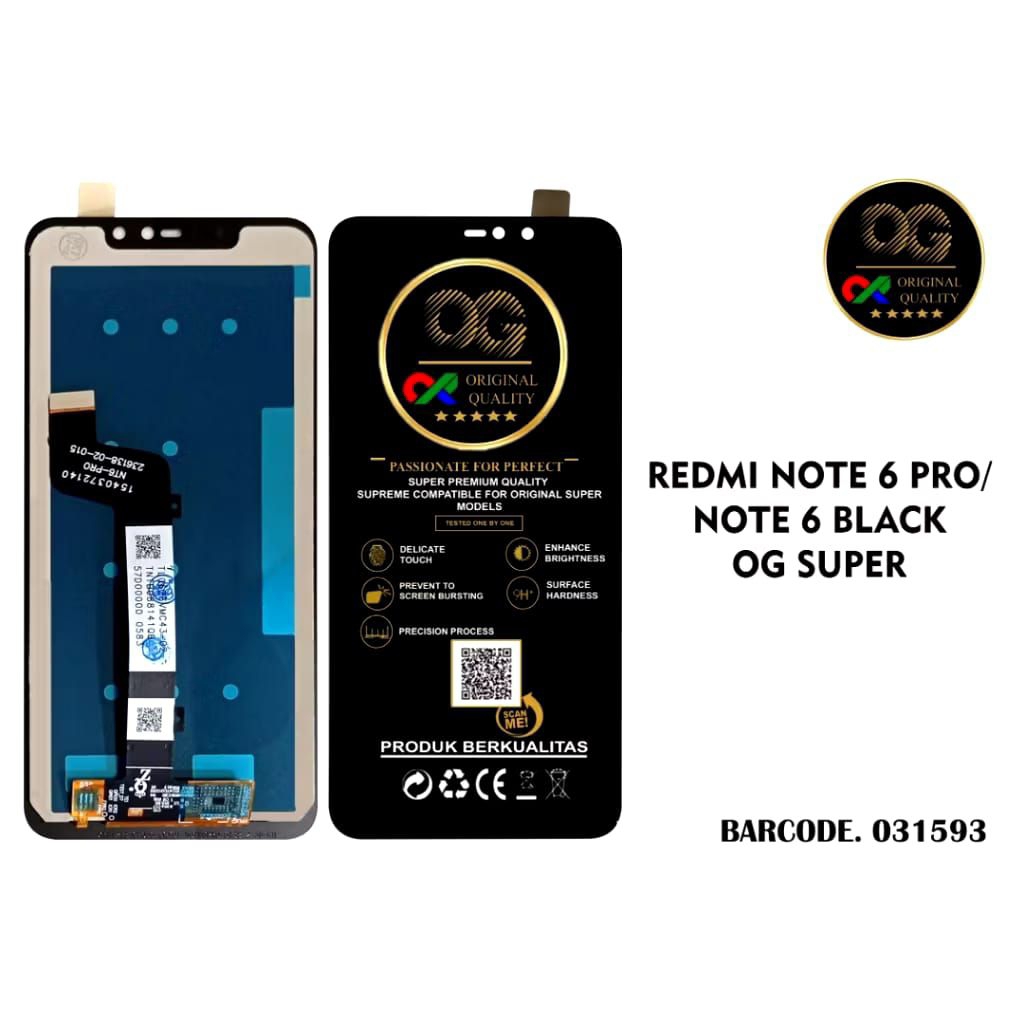 LCD TOUCHSCREEN REDMI NOTE 6 / NOTE 6 PRO ORIGINAL FULLSET