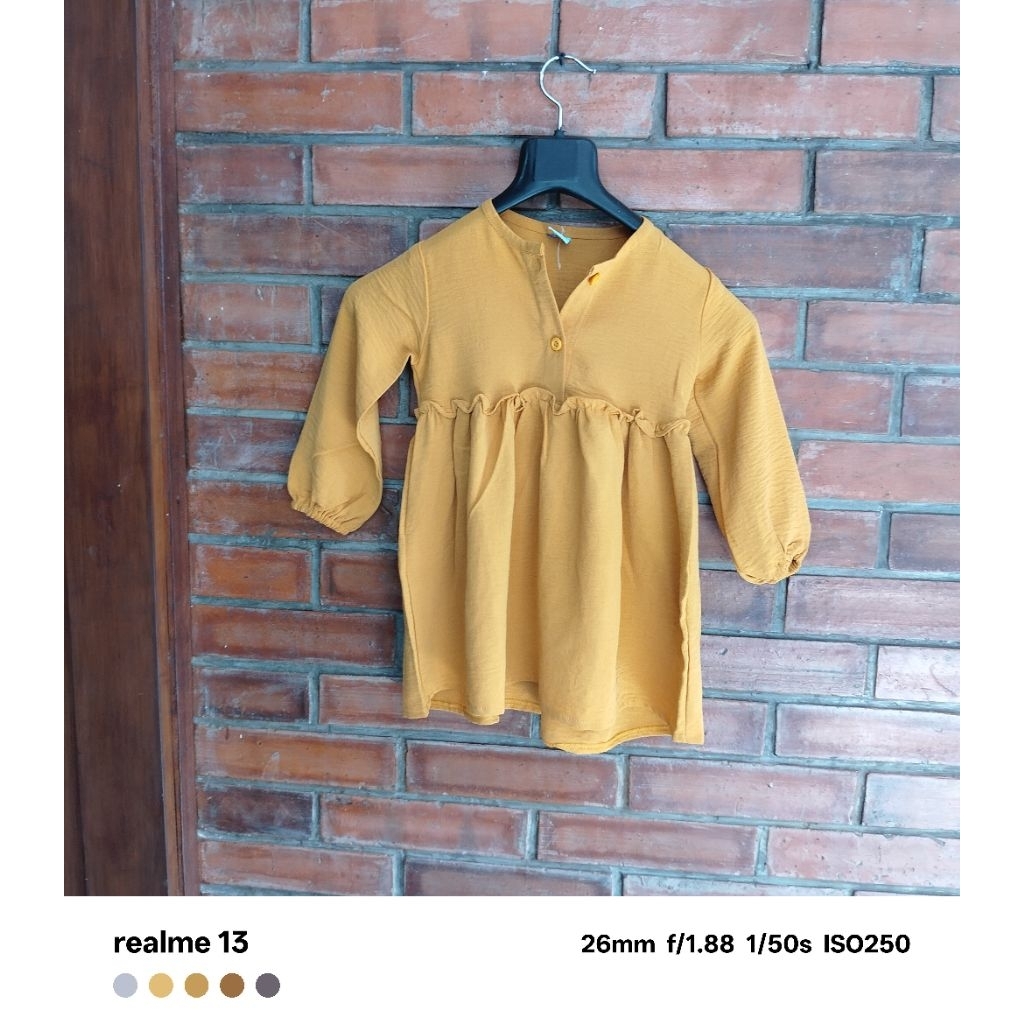 dress anak 3 tahun kuning kunyit by nz bear belinya 119k
