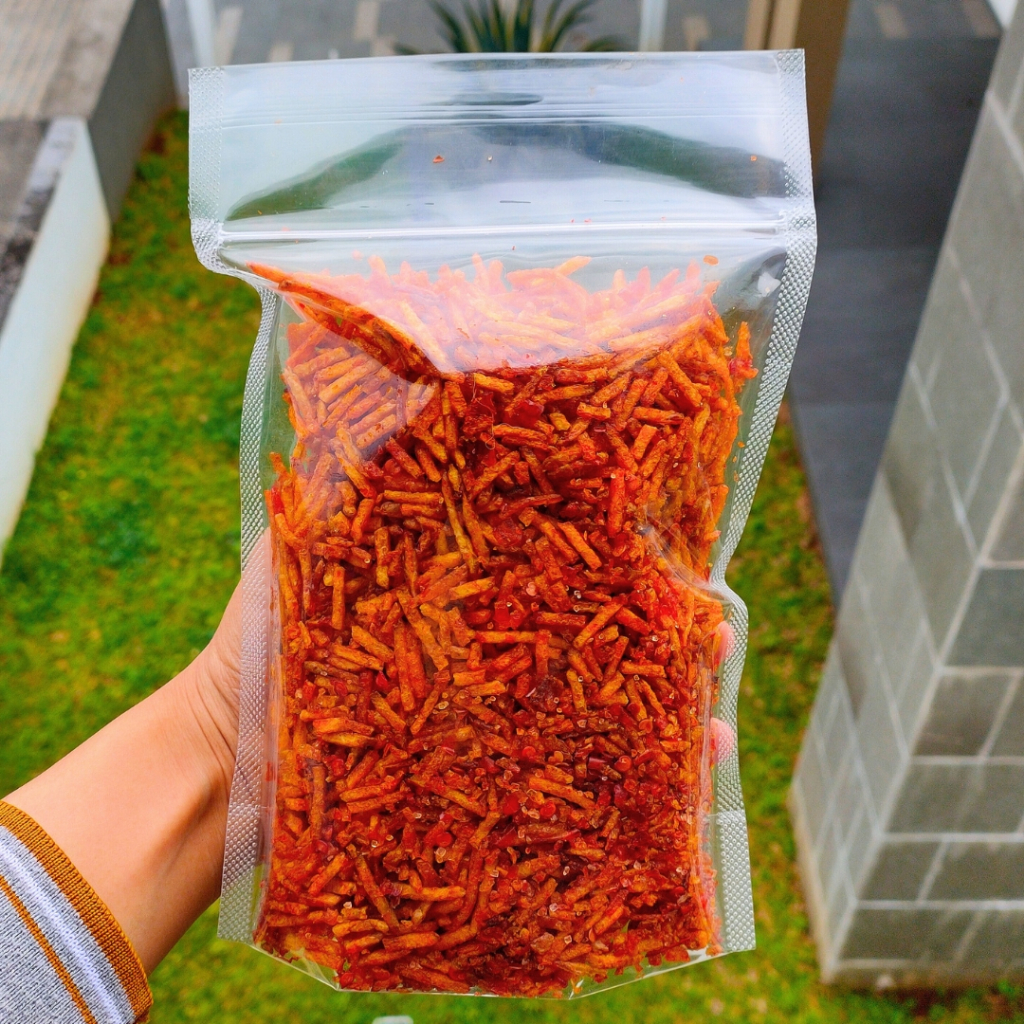 

Kentang Mustofa Pedas Manis Balado Kemasan 250gr