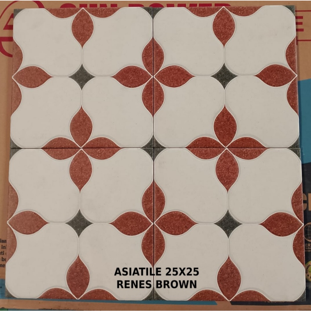KERAMIK ASIA TILE 25x25 RENES BROWN RENES BLUE KW B keramik lantai kamar mandi keramik lantai 25x25 