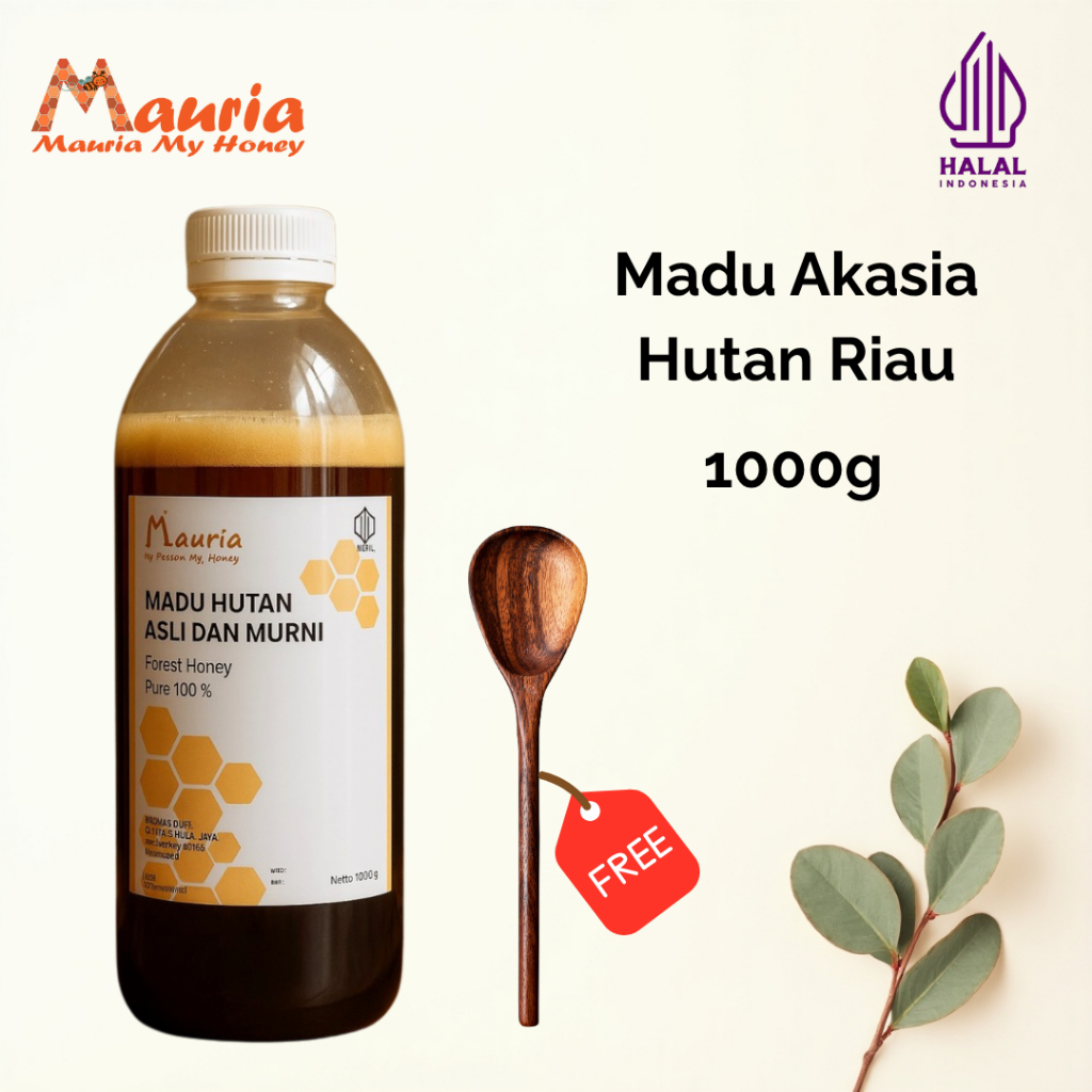 

MAURIA Madu Akasia Hutan Asli 100% Murni Riau 1000g
