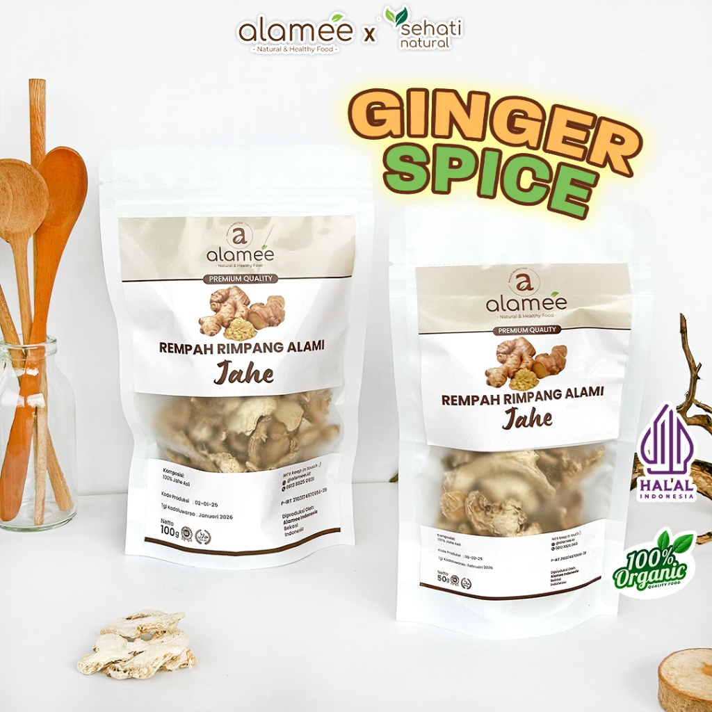 

Jahe Kering Dried Ginger Rempah Rimpang Organic Alami Siap Saji 50 Gr