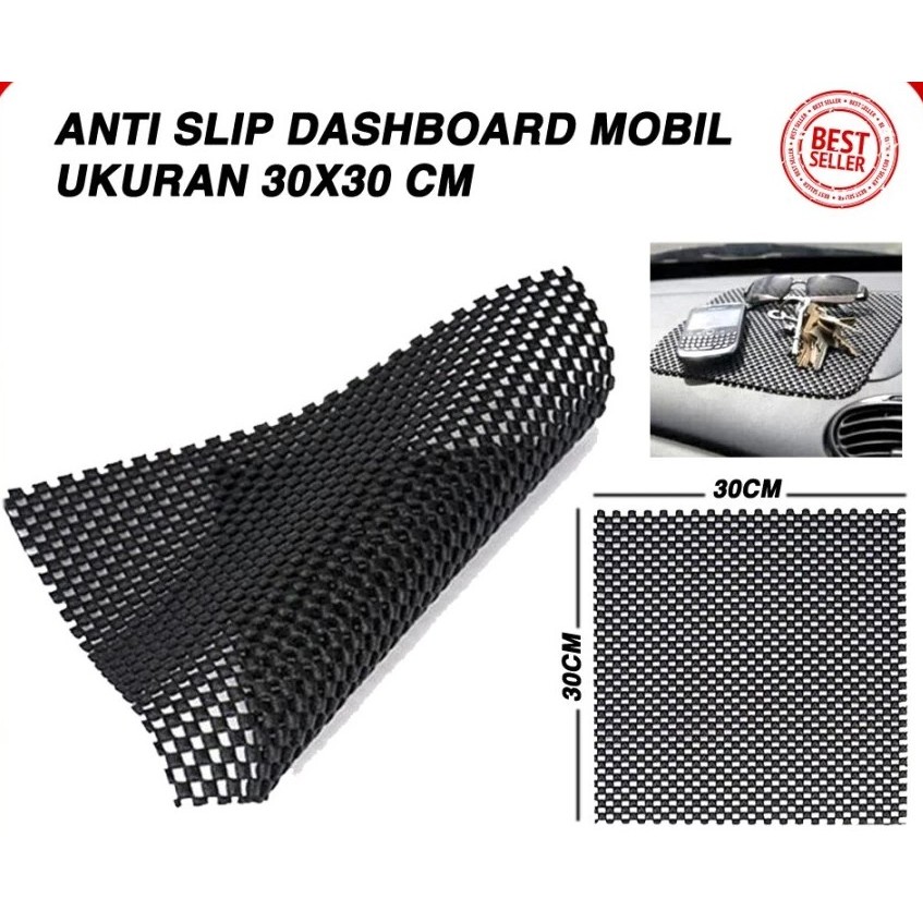 Anti Slip Mat 30x30 cm, 20x20cm, 25x100cm untuk Dashboard Mobil / Tatakan Taplak Meja / Keset Car