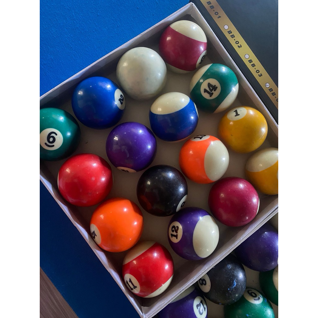 BOLA BILLIARD 2 1/4 9 FEET BEKAS, bola billiard Second