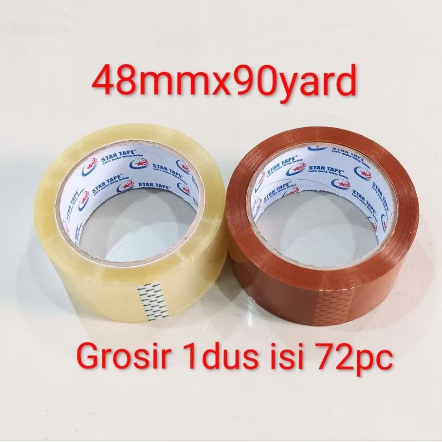 

Star Tape Lakban 2 inch x 90 yard kualitas setara Daimaru Coklat Bening Selotape Selotip